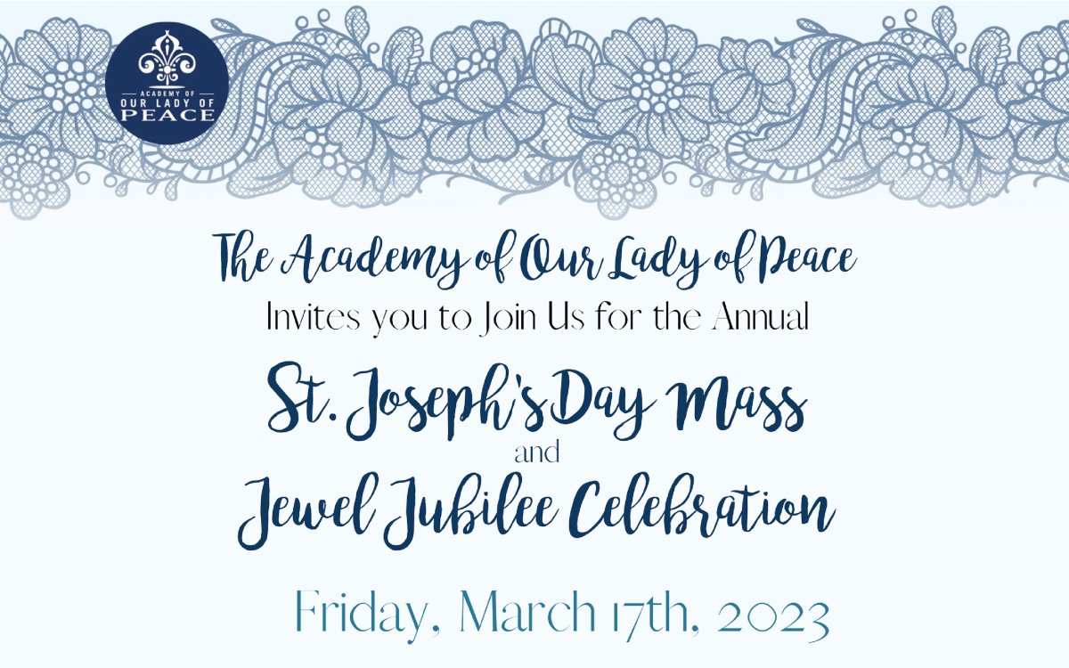 Jewel Jubilee Celebration Calendar Academy of Our Lady of Peace